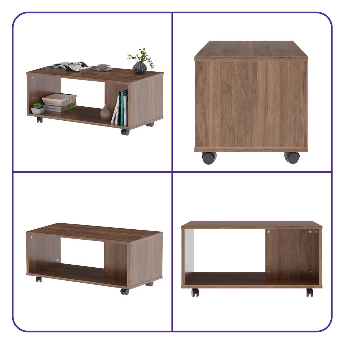 Coffee Table - Columbian Walnut Color, Engineered