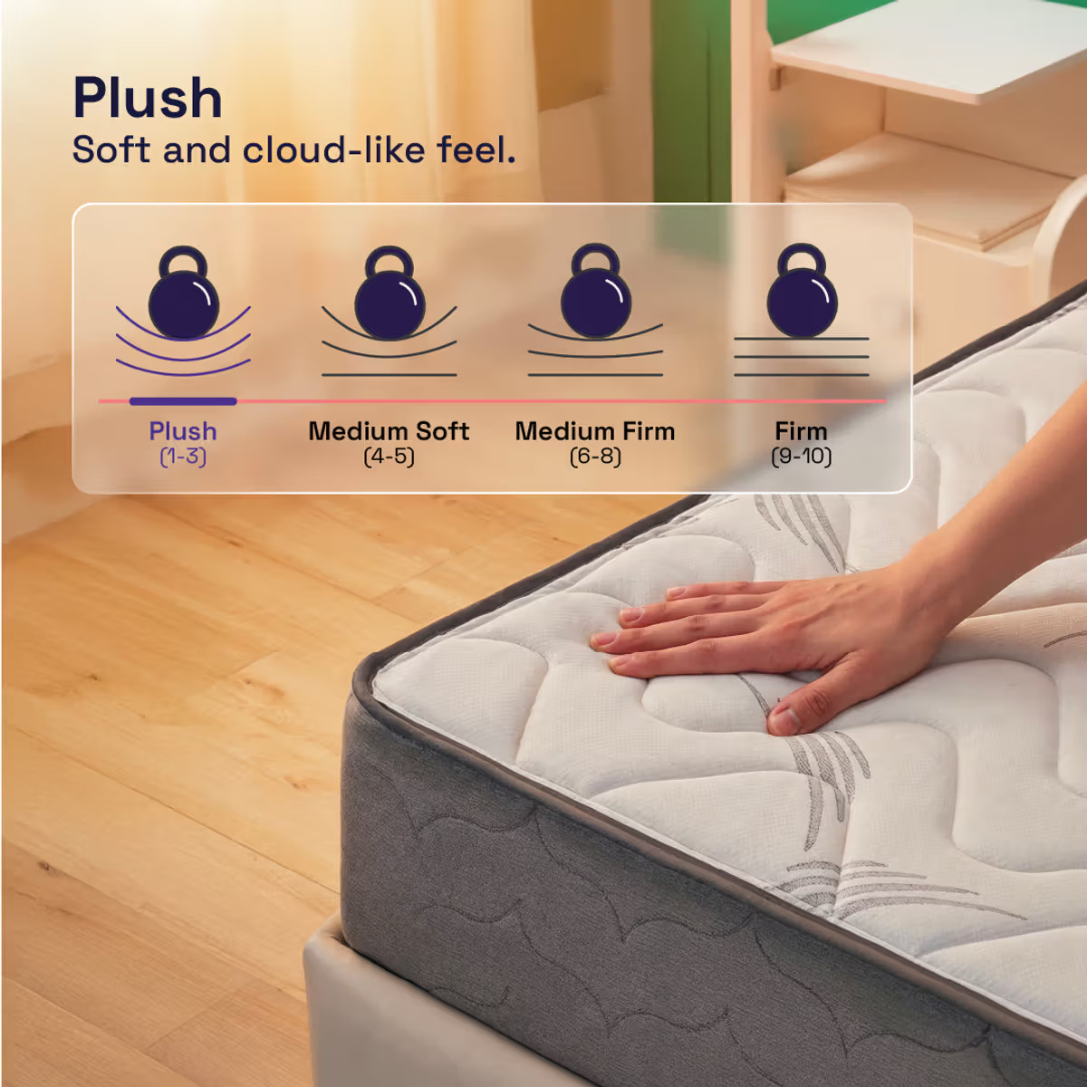 Pocket Spring Mattress with Memory Foam - hover