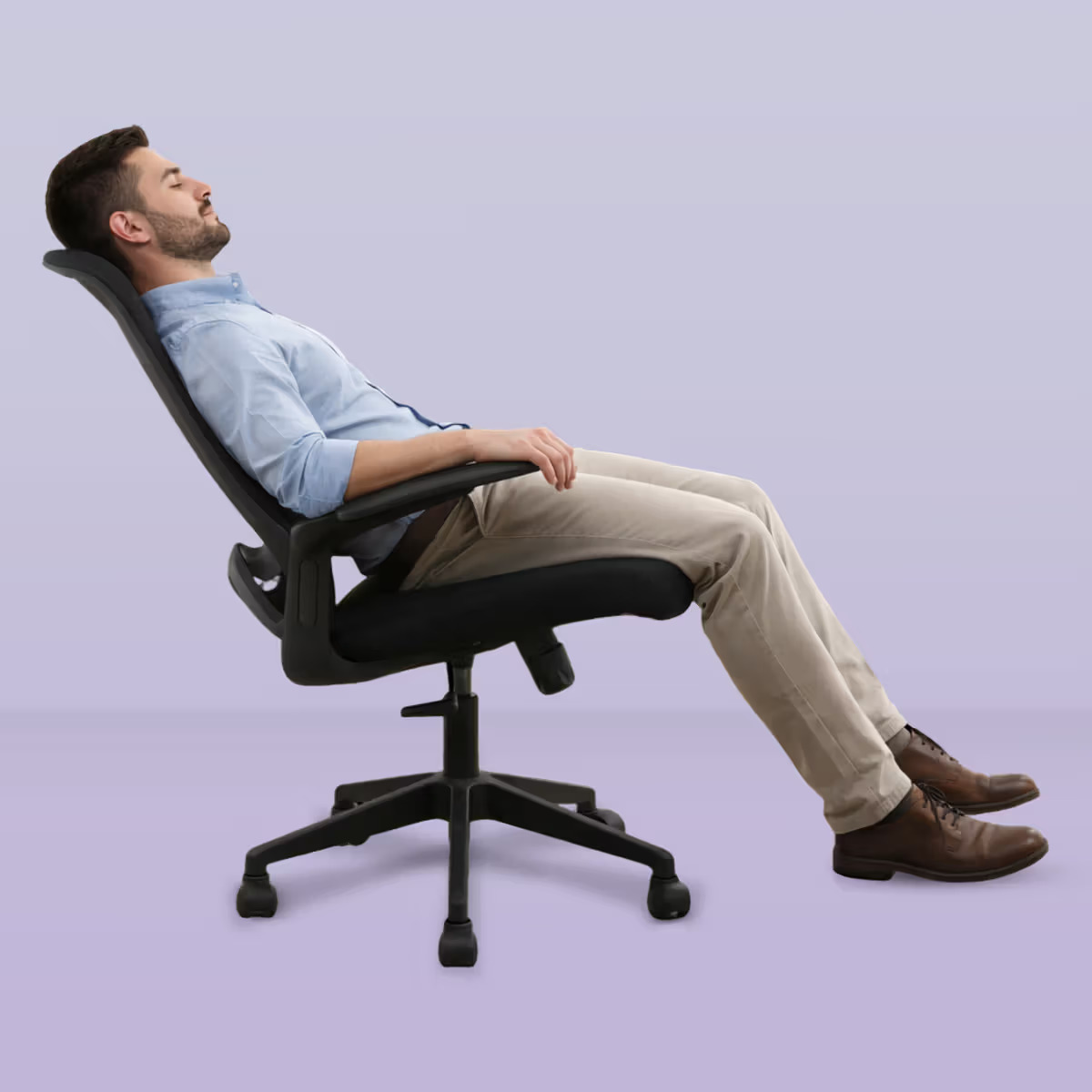 MidBack Ergonomic Office Chair | Black and Black - hover