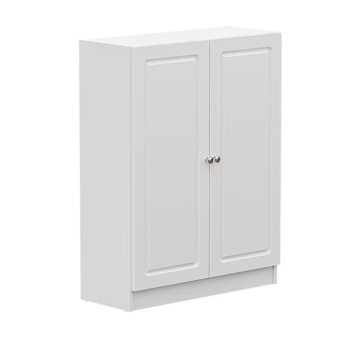 3-Big Shelves Bookshelf - Wood Shutter - White carcass