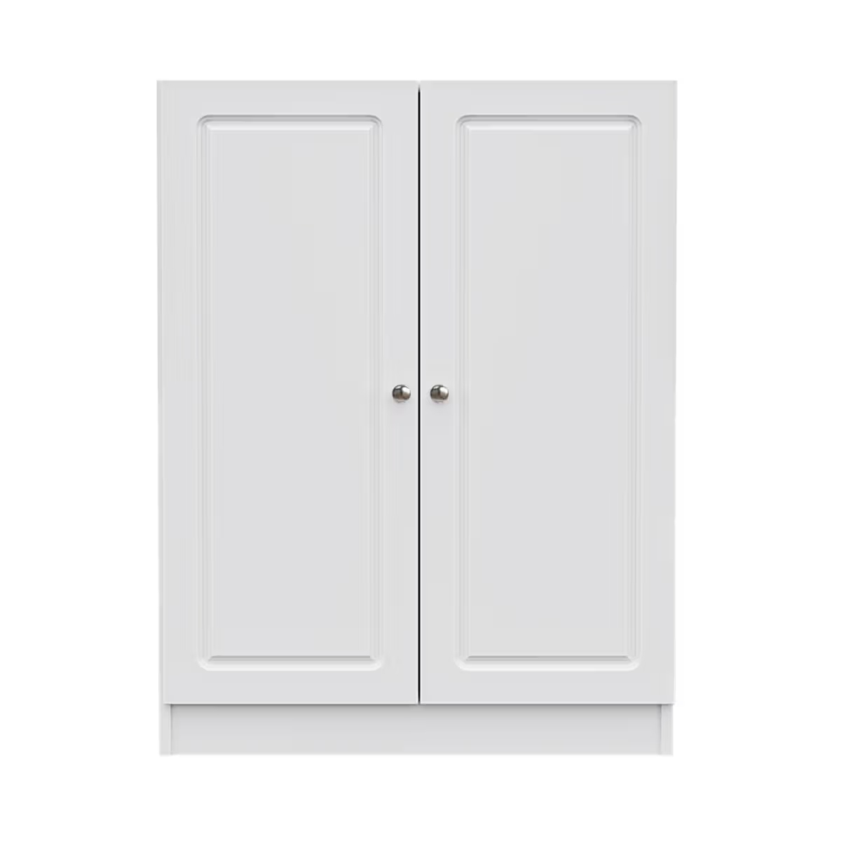 3-Big Shelves Bookshelf - Wood Shutter - White carcass