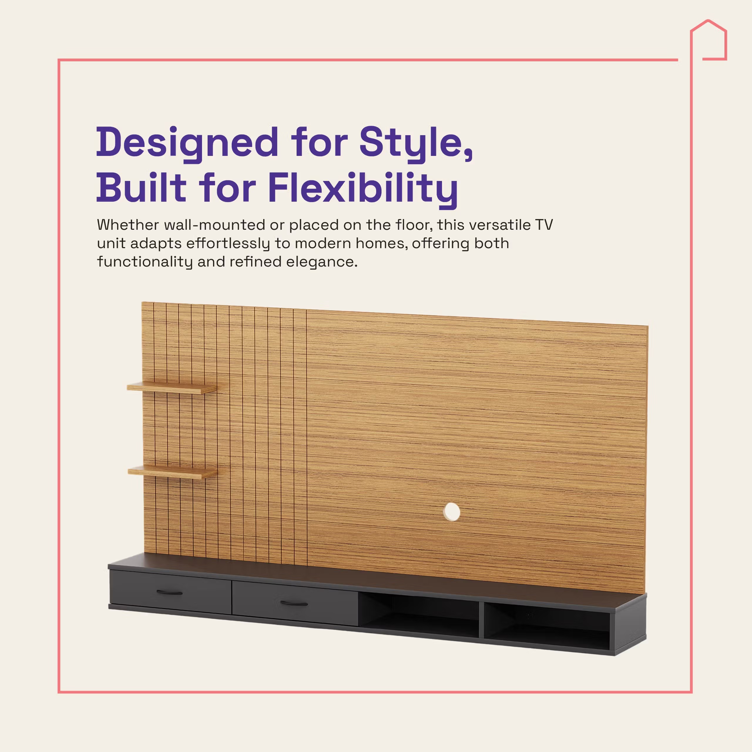 Engineered Wood TV Unit 5 Years Warranty