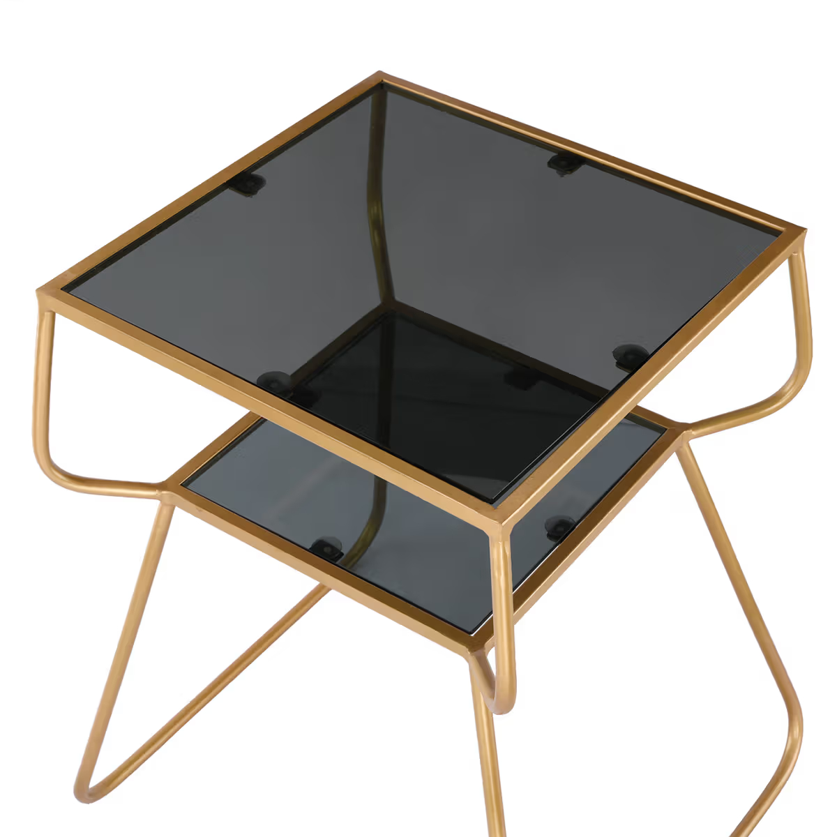 Alissa Tiered Metal Side Table | Gold Finish