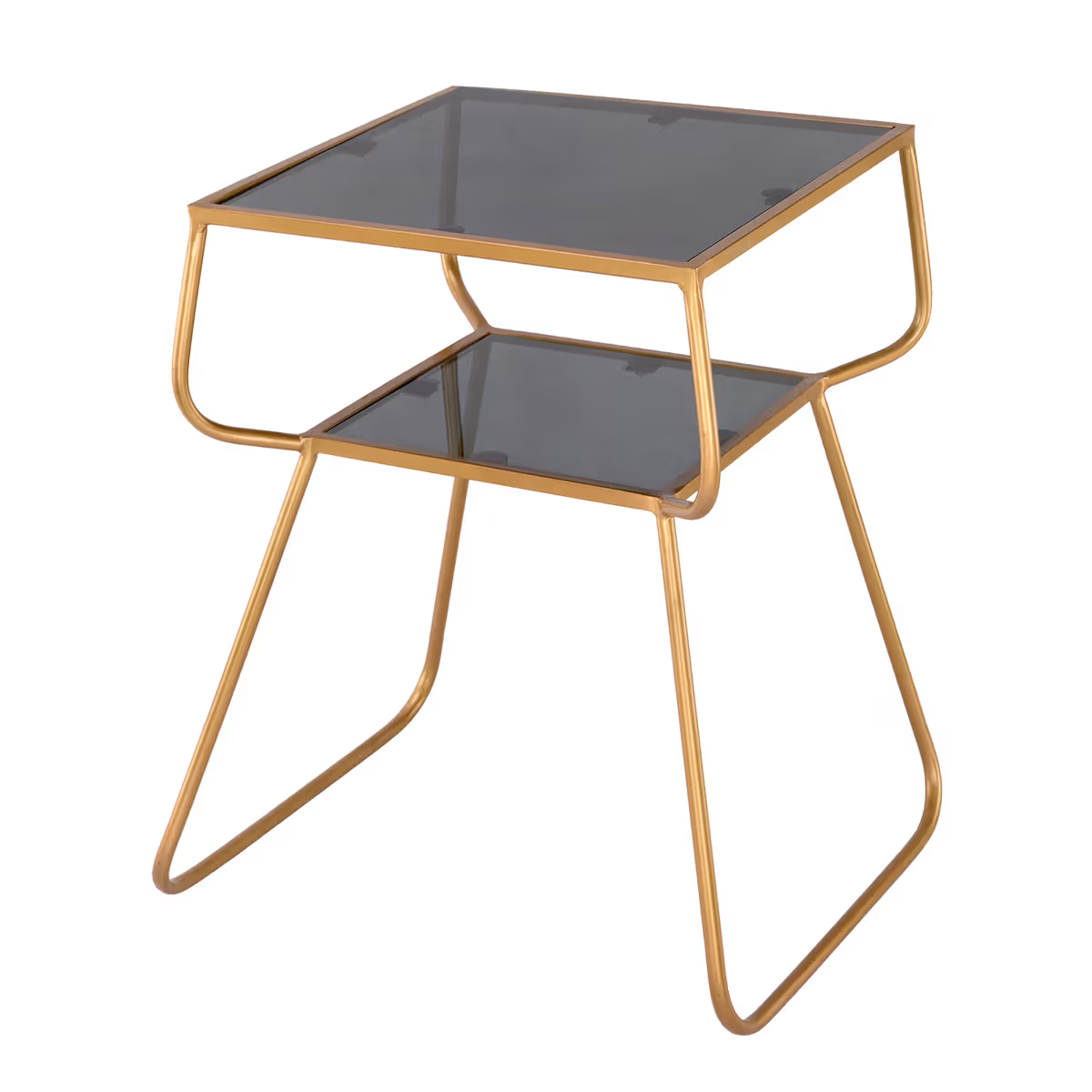 Alissa Tiered Metal Side Table | Gold Finish