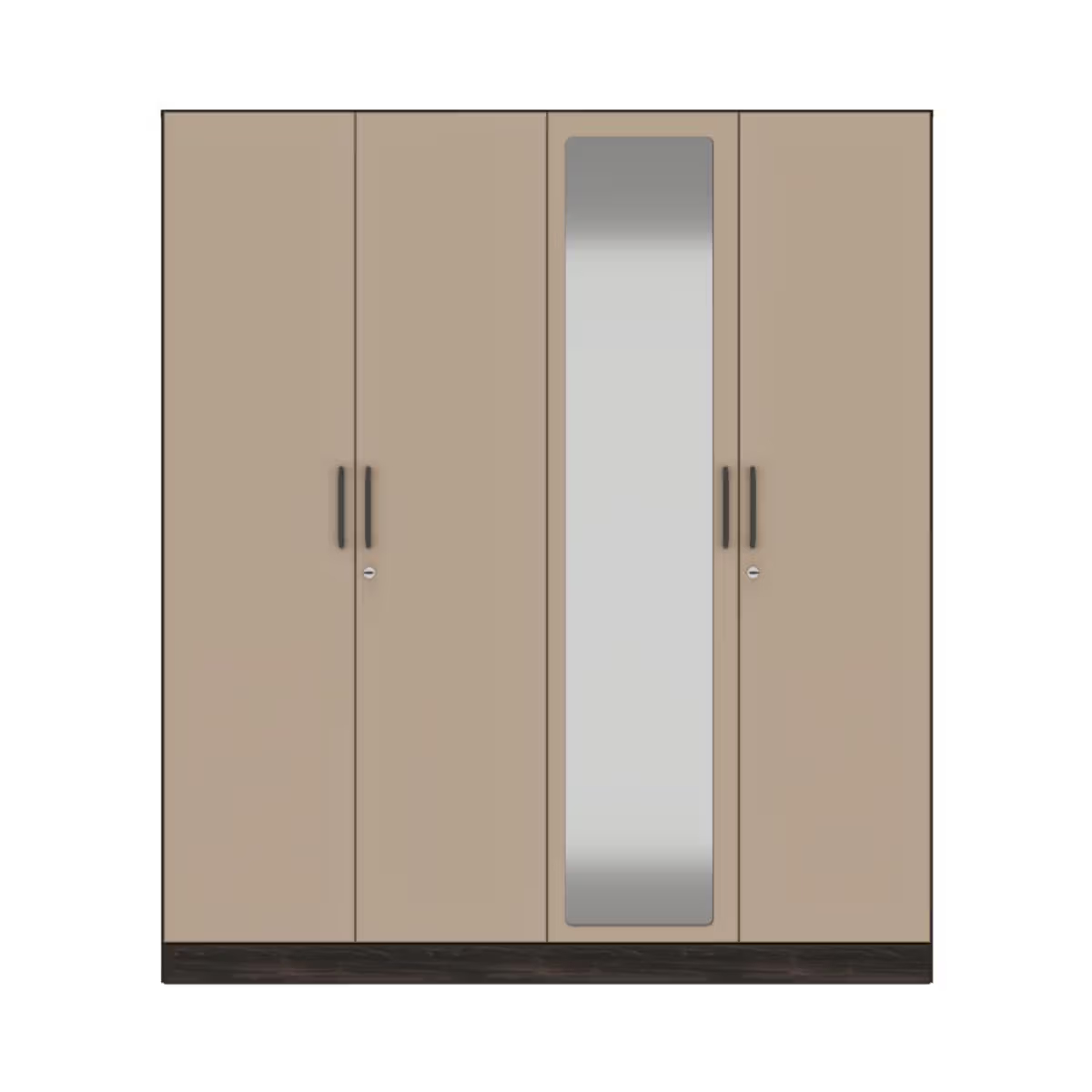 Cashmere Plus 4 Door Wardrobe with 4 Shelves