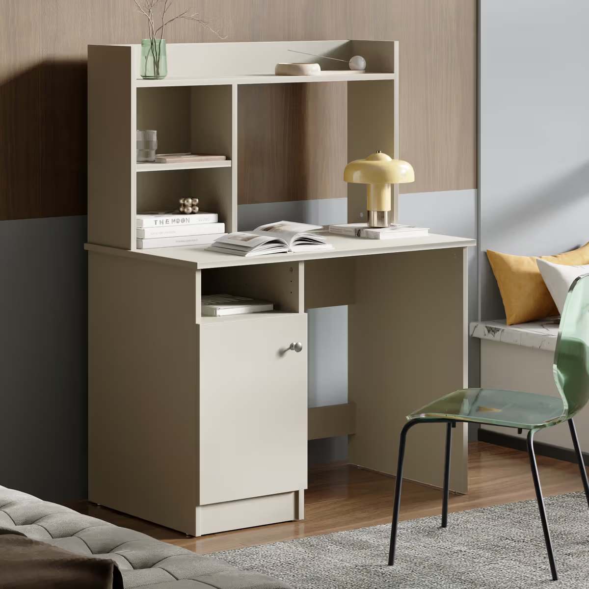 Sage Study Table - Pumic Grey 4 Years Warranty